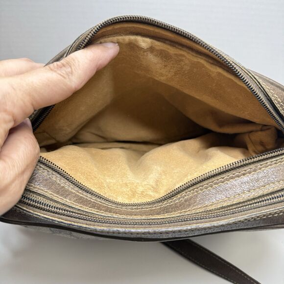 Vintage GUCCI GG Canvas Web Sherry Line Beige Red Green Shoulder Bag - Picture 8 of 13